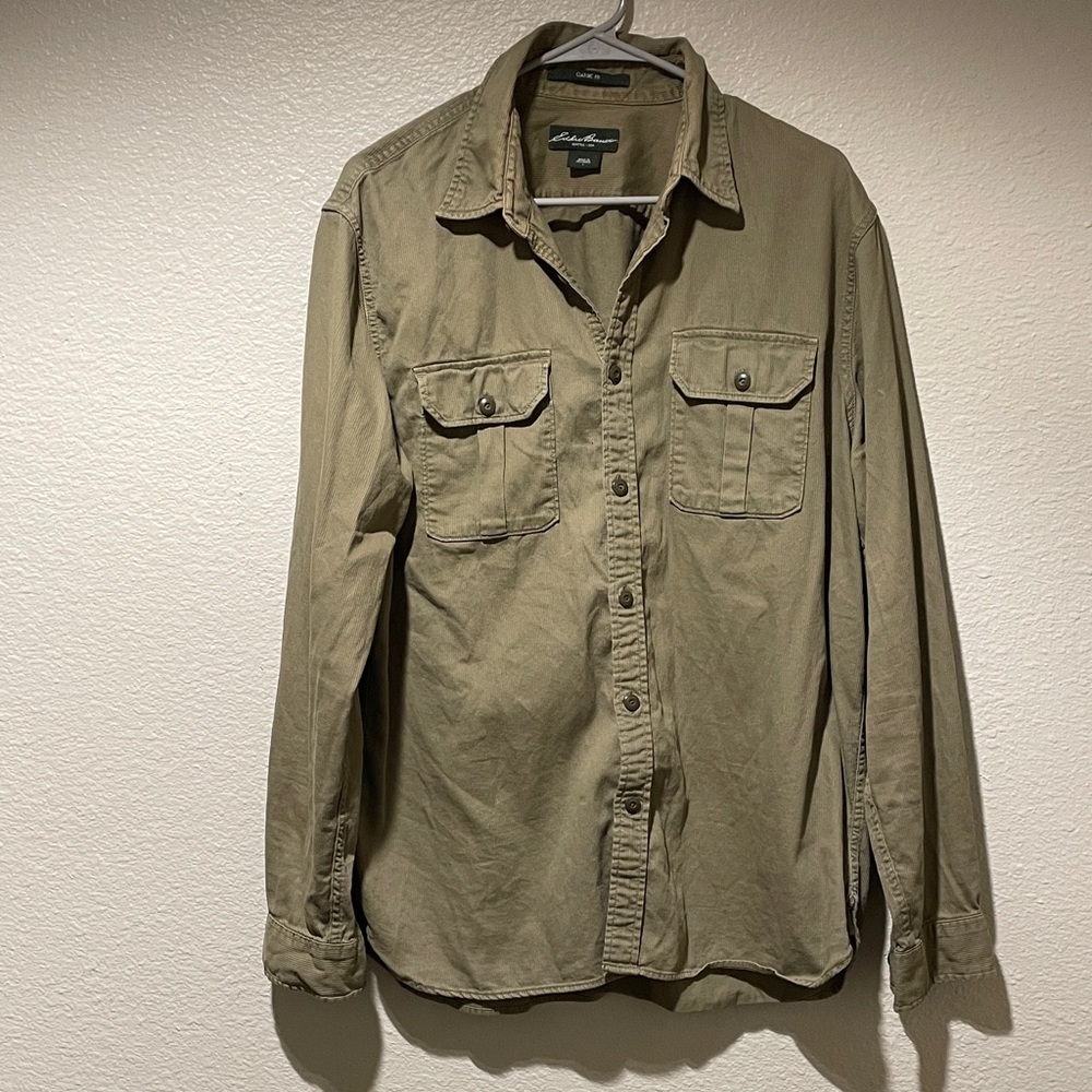 Eddie Bauer Classic Fit Khaki Shirt